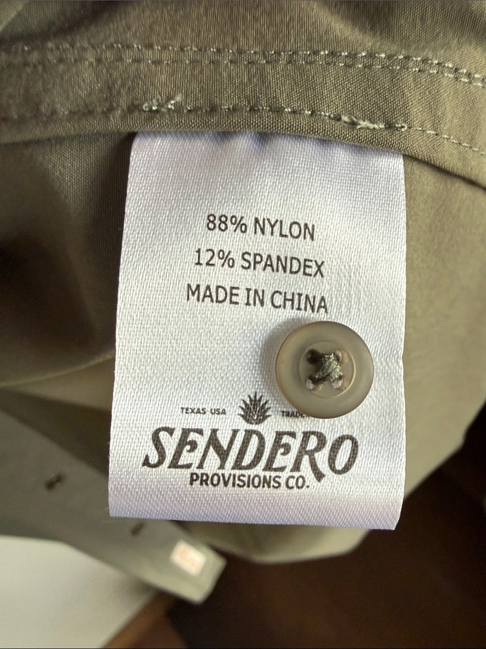 Sendero Olive Green Snap-Front Shirt - Picture 6 of 7